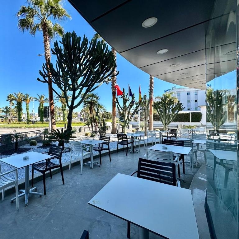 the hotel main entrance